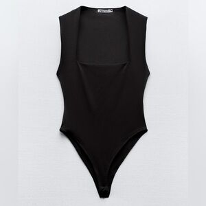Zara Square Neck Polyamide Bodysuit